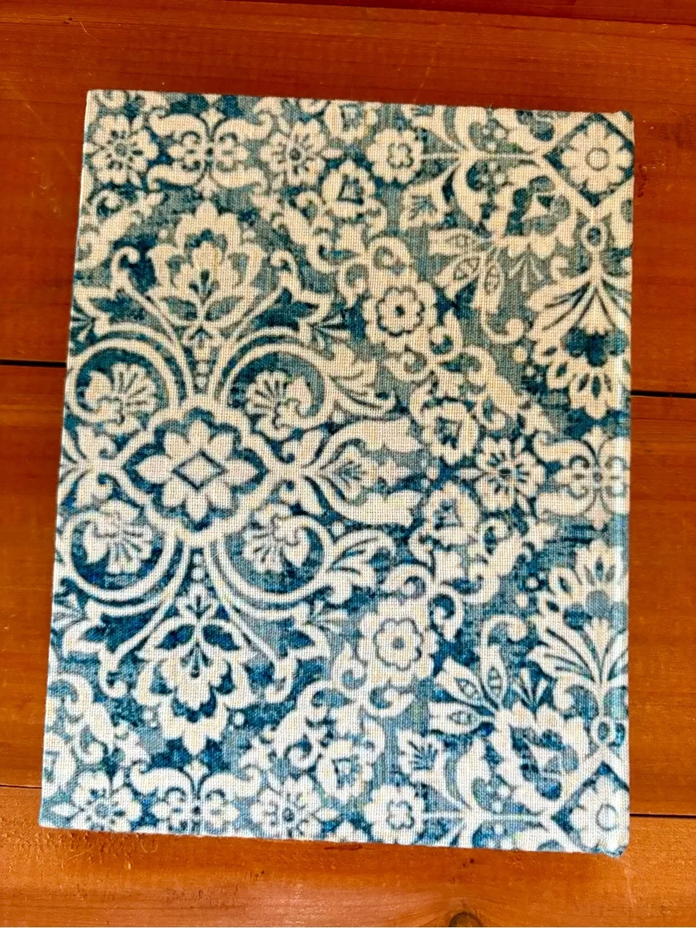 Hand-Beaded Hardcover Journal Embroidered Fabric Notebook, Lined Pages